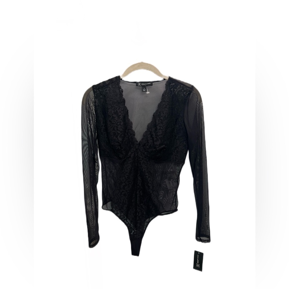 INC Intimates Sheer Lace Bodysuit